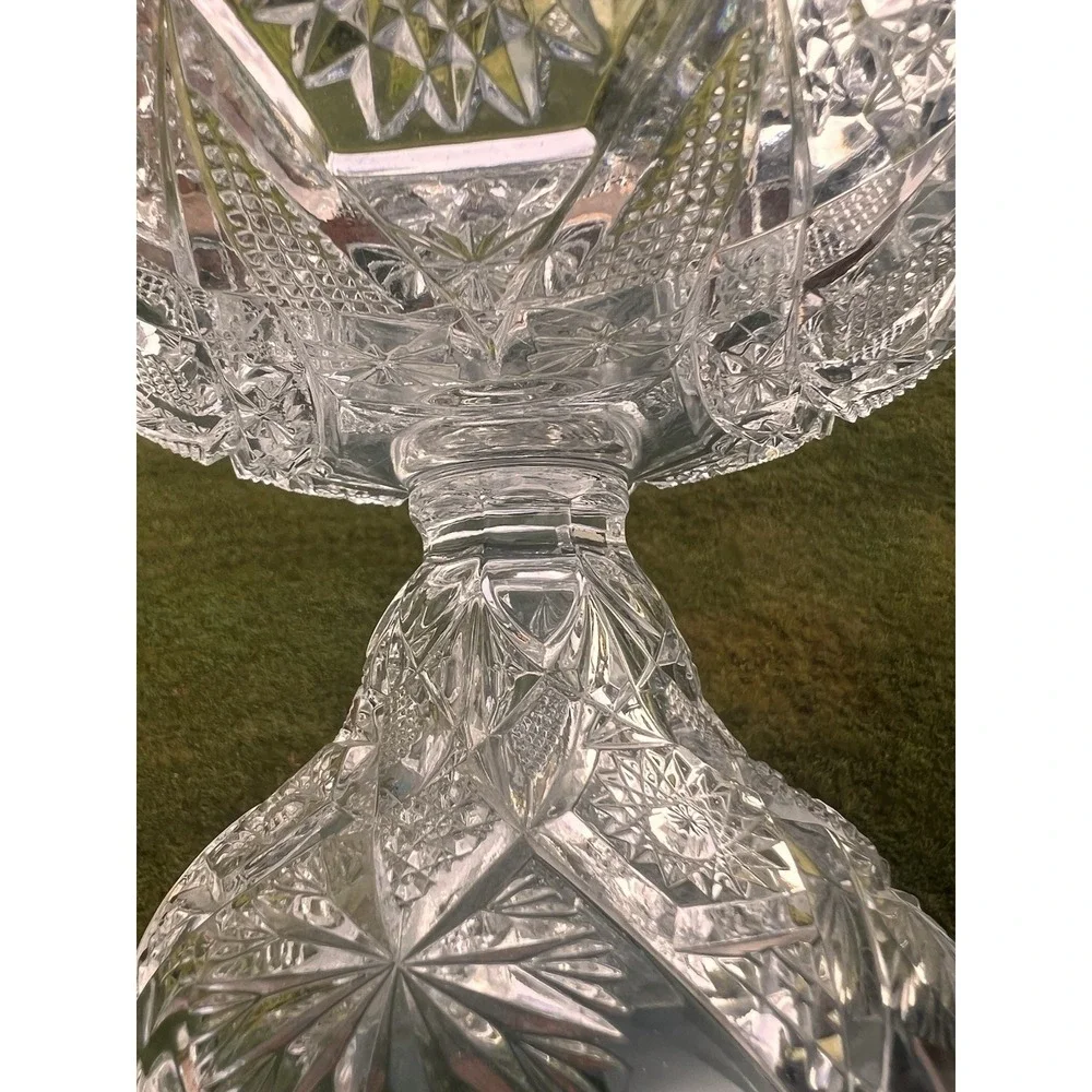 Antique 1906 US Glass Regal Oklahoma EAPG Pedestal Compote Bowl 8.25